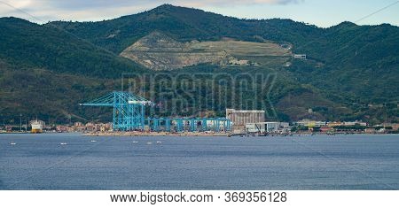Port Vado Ligure Container Terminal. Italy, Savona