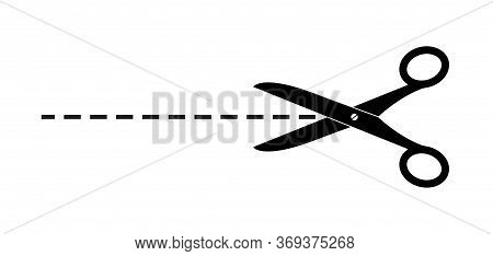 Scissors. Simple Vector Illustration For Theme Design. Flat Style Isolated On A White Background