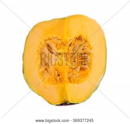 Pumpkin Vegetable  Fruit Slice Set Isolated Healthy Fresh Fruit Top View Vegetable Agri Nature Isola