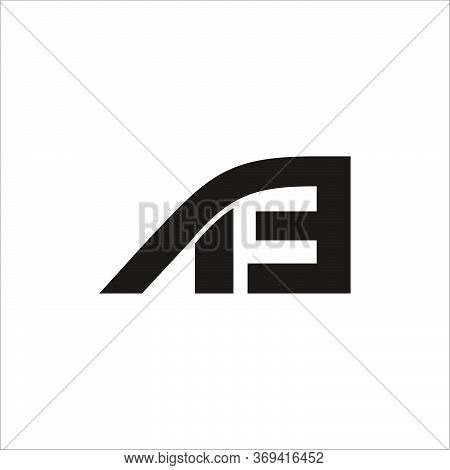 Abstract Letter Ea Linked Geometric Line Logo Vector