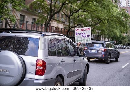 New York City, Ny - June 2 2020: Person Holding A Sign At A Protest For Black Lives Matter Movement 