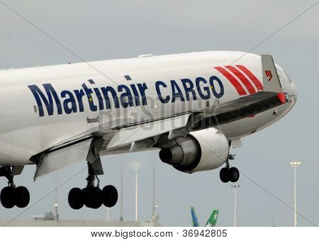 Rakomány Martinair Jet repülőgép leszállás