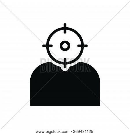 Black Solid Icon For Headshot  People Target Shot