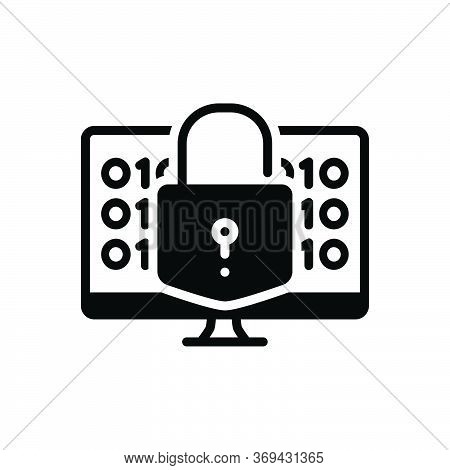 Black Solid Icon For Decrypt Protection Technology Security Decryption