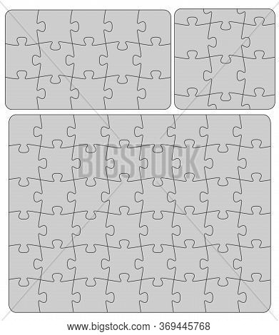 Parts Of Paper Puzzles. Business Concept, Template, Layout