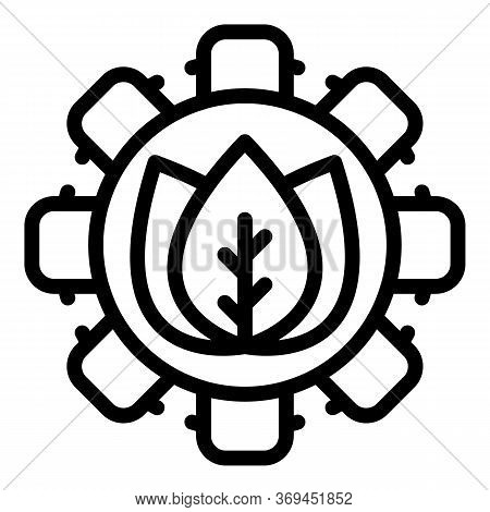 Smart Agronomist System Icon. Outline Smart Agronomist System Vector Icon For Web Design Isolated On