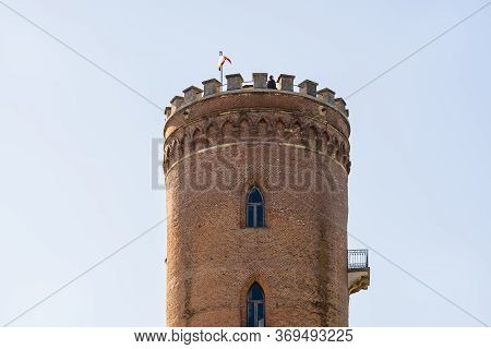 Close Up Of The Chindia Tower (turnul Chindiei) In  Targoviste, Romania