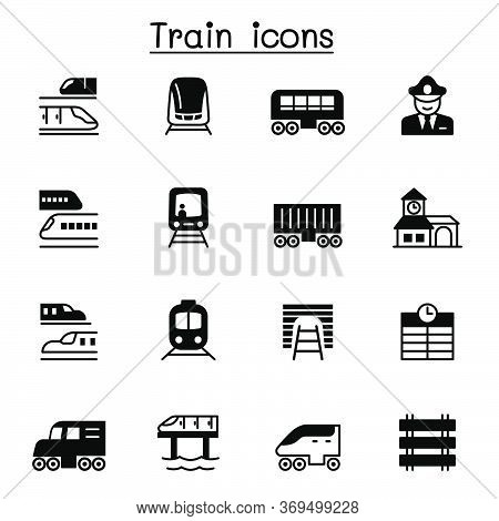 Train Icons Set Vector Illustration Graphic Design