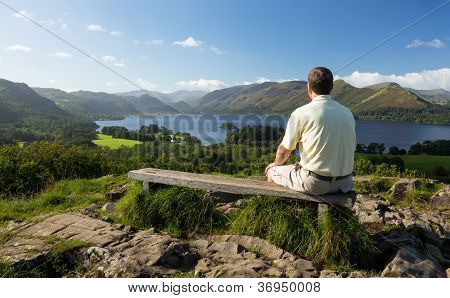 Derwent Water fra Castlehead synspunkt