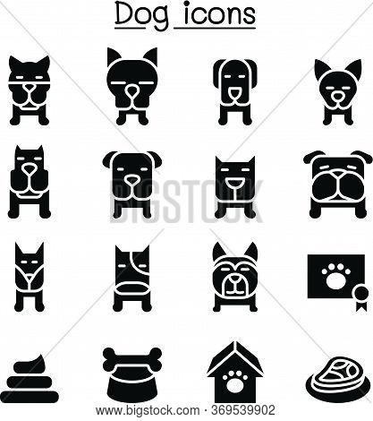Dog Icon Set Vector Illustration Graphic Design