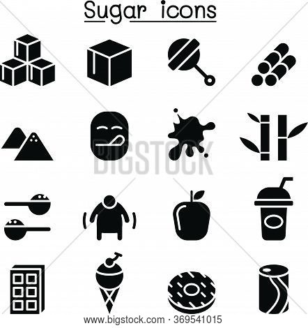 Sugar Icon Set Vector Illustration Graphic Design