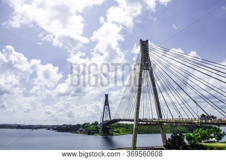 Barelang Bridge, Batam Indonesia - Nov 30, 2018, Beautiful Landmark And Tourist Attraction Palce In 