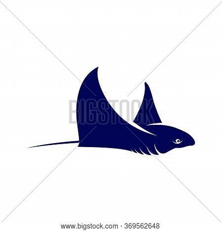 Stingray Logo Design Vector Template. Silhouette Of Stingray Design Illustration