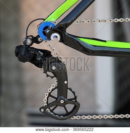 Big Gear Of The Professional Bike Before The Race