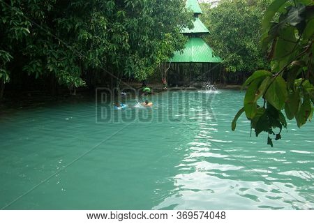 Krabi, Thailand - January,  2014: Sa Morakot Or Emerald Pool In The Khao Pra Bang Khram Wildlife San
