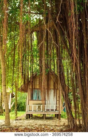 Koh Chang, Thailand - January, 2013: Bungalo Houses On A Tropical Beach In Koh Chang, Thailand