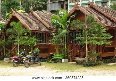 Koh Chang, Thailand - January, 2013: Bungalo Houses On A Tropical Beach In Koh Chang, Thailand