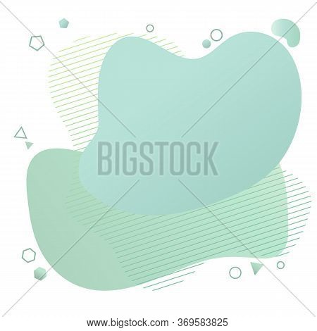 Abstract Background. Liquid Shape, Gradient And Line Backdrop.