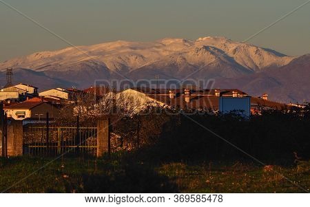 Town Of The North Of Extremadura In Winter