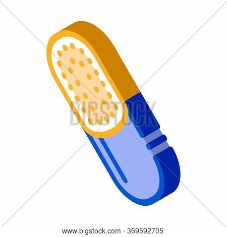 Capsule Supplements Icon Vector Isometric Sign. Color Isolated Symbol Illustration