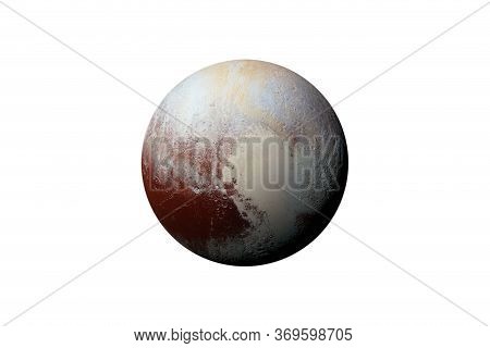 Planet Pluto In The Starry Sky Of Solar System In Space. This Image Elements Furnished By Nasa.