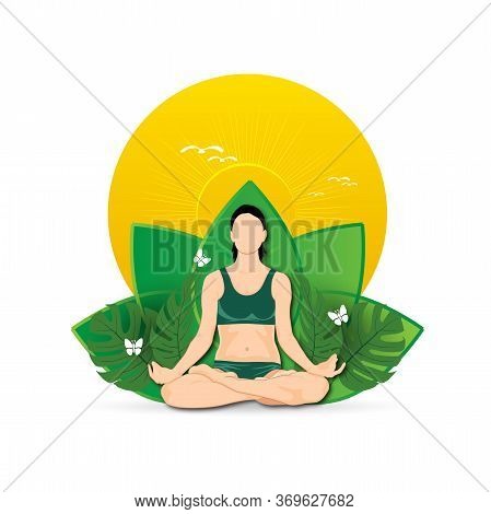 21 June-international Yoga Day,yoga Body Posture, Vector Illustration - Vector
