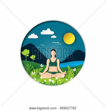 21 June-international Yoga Day,yoga Body Posture, Vector Illustration - Vector
