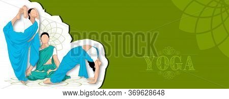 21 June-international Yoga Day,yoga Body Posture, Vector Illustration - Vector