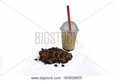 Dry Fruits Flavor In A White Background