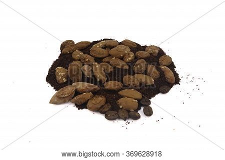 Dry Fruits Flavor In A White Background