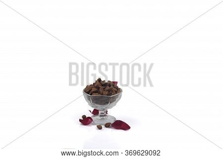 Dry Fruits Flavor In A White Background
