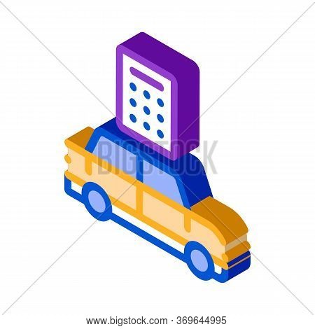Smart Car Key Icon Vector. Isometric Smart Car Key Sign. Color Isolated Symbol Illustration