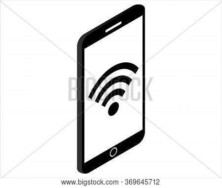 Smart Phone And Wireless Technology. Wireless Concept. Vector Illustration