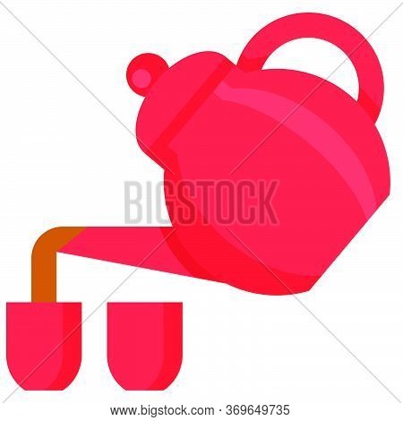 Chienese Tea Icon, Beverage Flat Style Vector Illustration