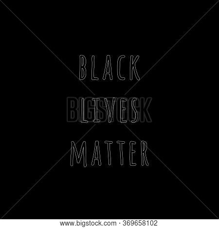 Black Lives Matter Wording On Black Drop. Antiracism And Equality Movement Concept. Social Media Squ