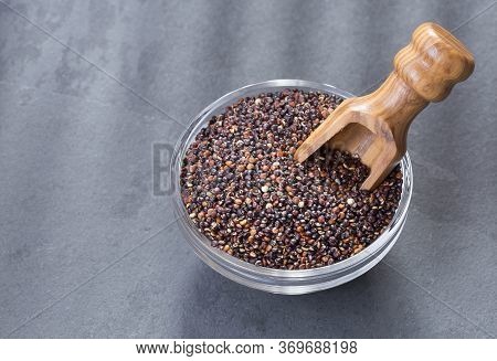 Black Quinoa Seeds - Chenopodium Petiolare. Top View