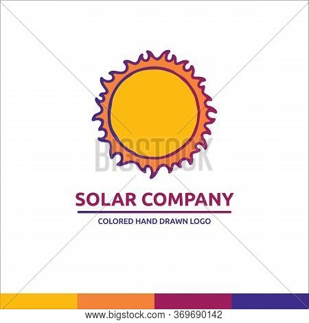 Sun Solar Yellow And Orange Univerce Vector Planet Cartoon Illustration Cosmos Logo