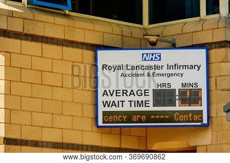 Lancaster Uk 30 May 2020 Waiting Time At Emergency Department Lancaster Hospital