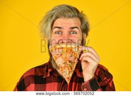 Play With Food. Good To Last Slice. Hungry Man Going To Eat Pizza Alone. Cheesy Taste. In Mood For I