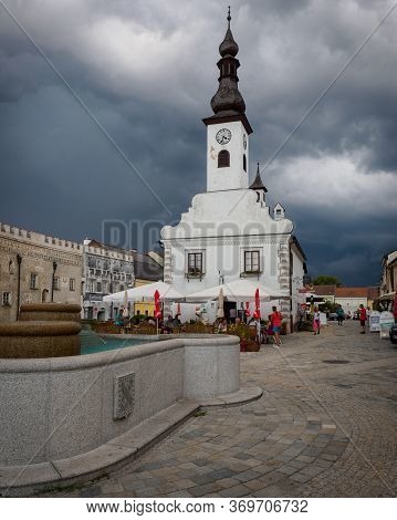 Gmuend/lower Austria - July 2019: Moody Atmosphere In The City Center Of The Historic Town Gmuend In