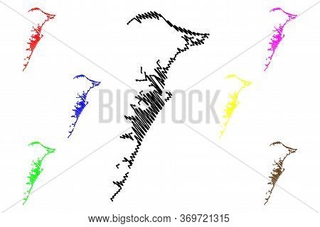Messina City (italian Republic, Italy, Sicily) Map Vector Illustration, Scribble Sketch City Of Mess