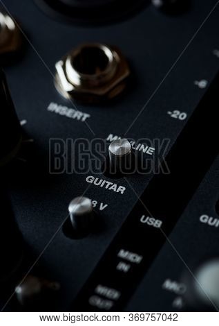 Multieffects Processor For Electric Guitar. Close Up.