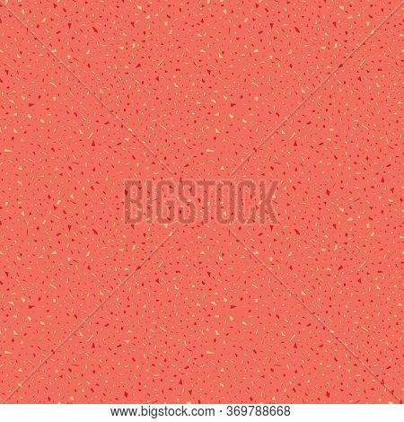 Orange Texture For Floor Vector Stock Illustration. Geometric Simple Pattern. Terrazzo Seamless Patt