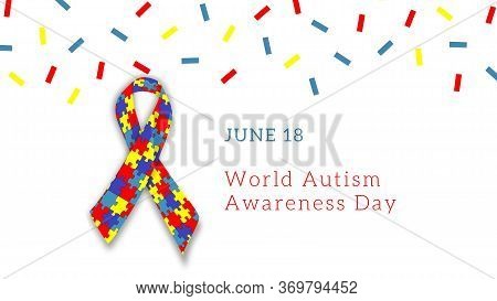 World Autism Awareness Day. Illustration Related To Autism, Disease. Colorful. Copy Space. Pride Aut
