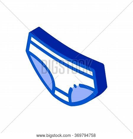Midi Pants Icon Vector. Isometric Midi Pants Sign. Color Isolated Symbol Illustration