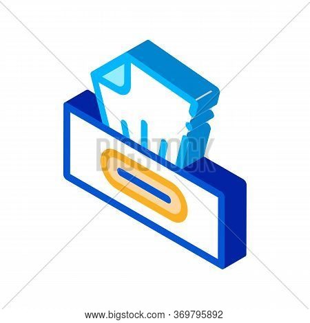 Dry Wipes Package Icon Vector. Isometric Dry Wipes Package Sign. Color Isolated Symbol Illustration