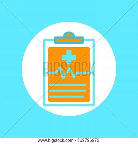 Medical History Flat Icon. Design Template Vector