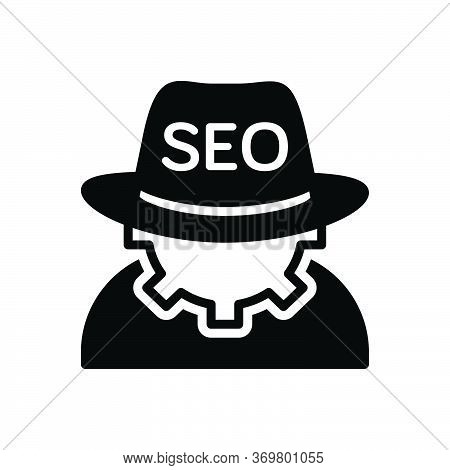Black Solid Icon For Seo-blackhat Seo Blackhat Cogwheel Technical Costume Development
