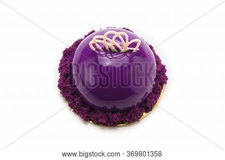 Tasty Puding Isolated On White Background.  Copy Space.