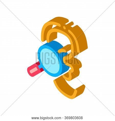 Hearing Test Icon Vector. Isometric Hearing Test Sign. Color Isolated Symbol Illustration
